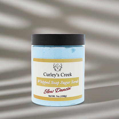 🌙 Slow Dancin’ | Whipped Soap Sugar Scrub | Handmade Exfoliating Cleanser | 7 Ounce | Romantic | Curley’s Creek