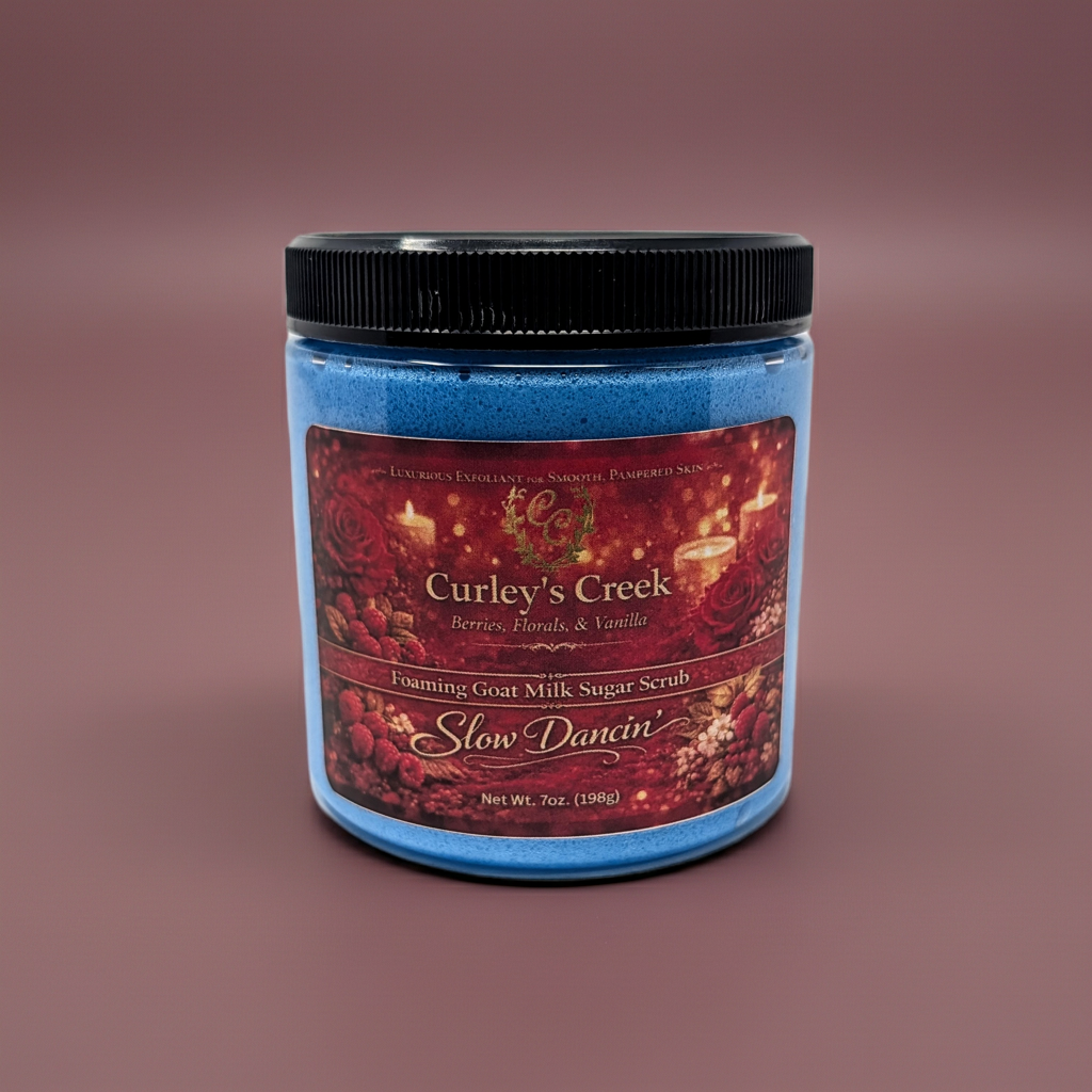 Goat Milk Foaming Sugar Scrub | Slow Dancin' | Handmade Natural Skincare | Curley’s Creek®
