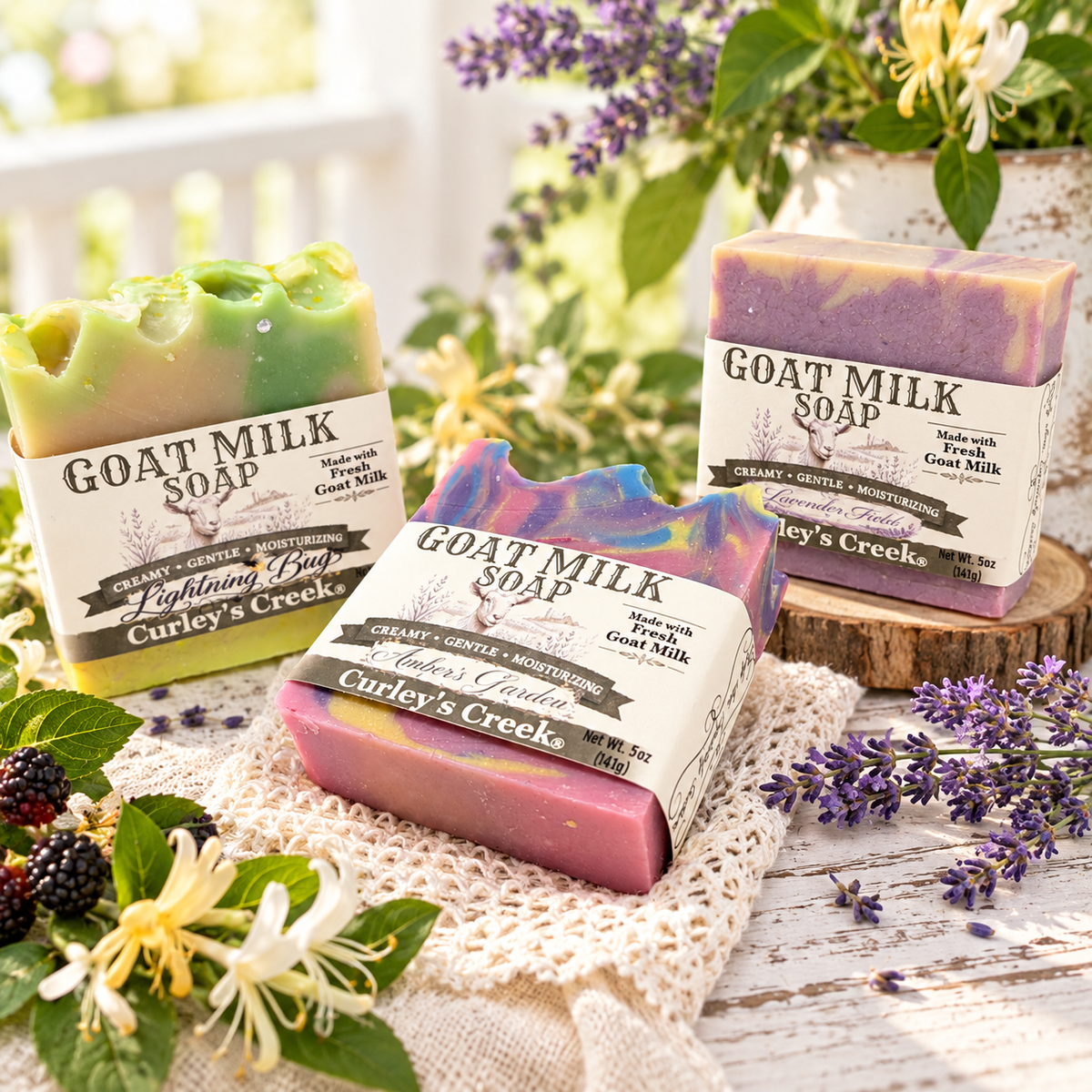Floral Goat Milk Soap Bundle |🌸 Southern Blooms Bundle | Curley's Creek®