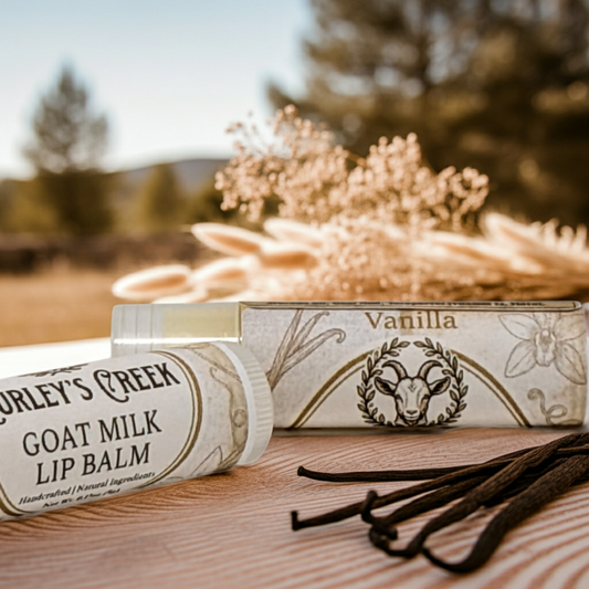 🍦 Vanilla | Goat Milk Lip Balm | Handmade Natural Skincare | Curley’s Creek