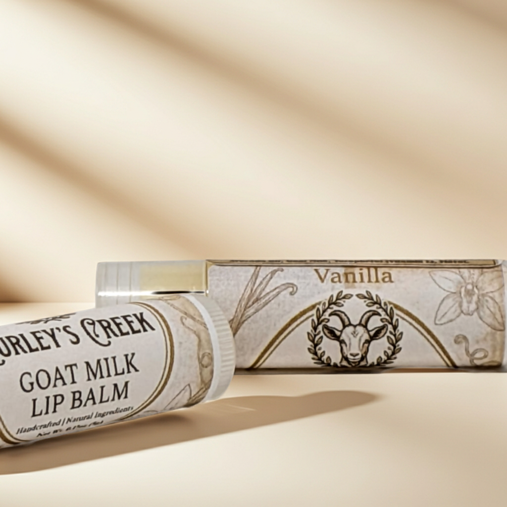 🍦 Vanilla | Goat Milk Lip Balm | Handmade Natural Skincare | Curley’s Creek