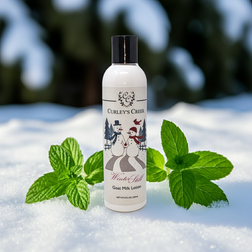 🧴 🌲 Winter Still | Goat Milk Lotion | Handmade Natural Skincare | Hydrating Winter Moisturizer | Curley’s Creek