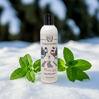 🧴 🌲 Winter Still | Goat Milk Lotion | Handmade Natural Skincare | Hydrating Winter Moisturizer | Curley’s Creek