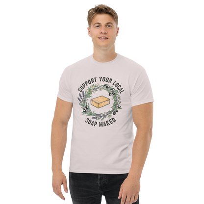 🌿 Support Your Local Soap Maker | Botanical Graphic Tee | Unisex 100% Cotton | Curley's Creek