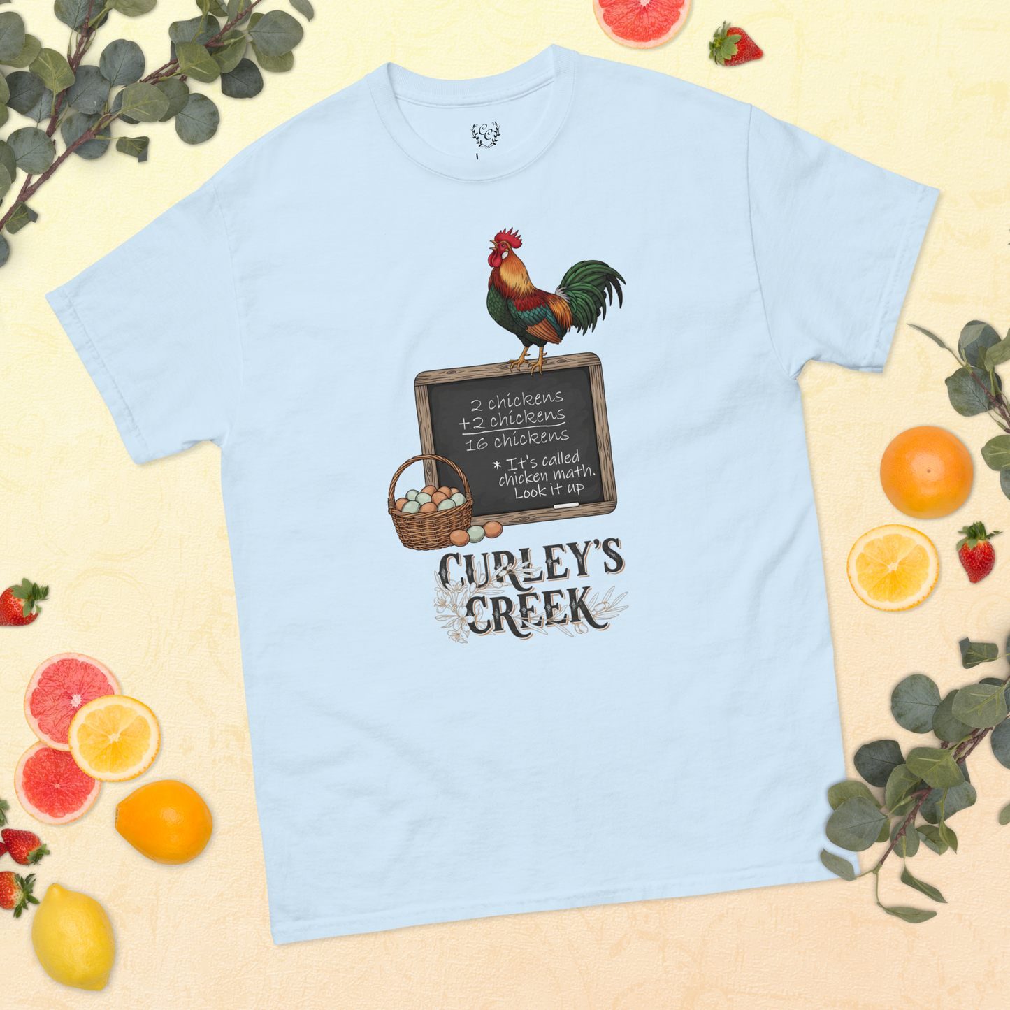 🐔 Chicken Math | Unisex 100% Cotton Tee | Curley's Creek