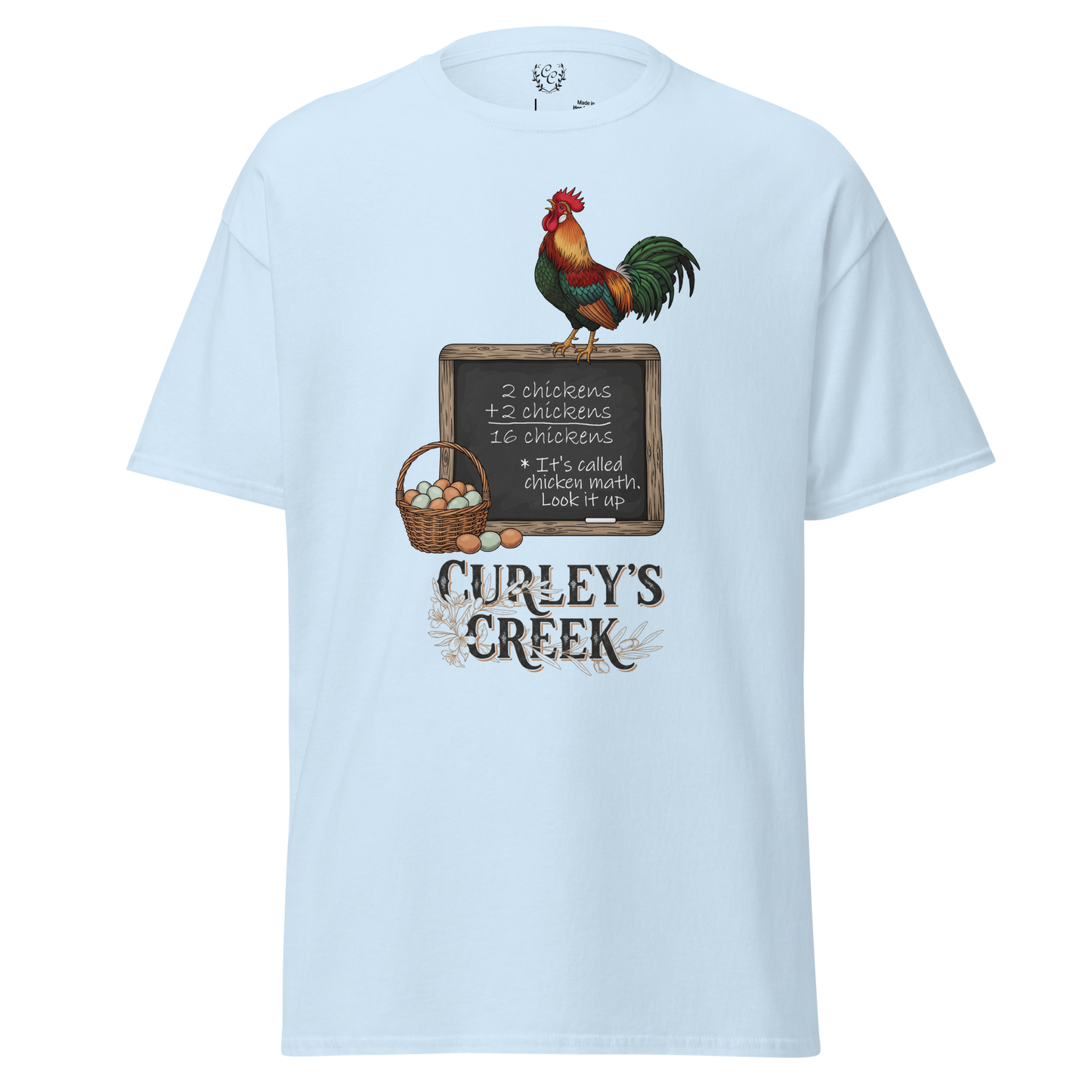 🐔 Chicken Math | Unisex 100% Cotton Tee | Curley's Creek